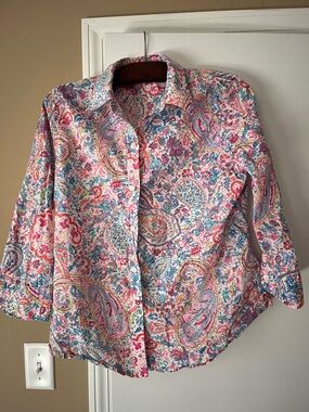 American Living Multicolor Paisley Button-Up Shirt